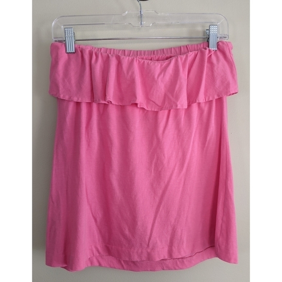 Lilly Pulitzer Wiley Ruffle Tube Top in Hotty Pink - Picture 3 of 6